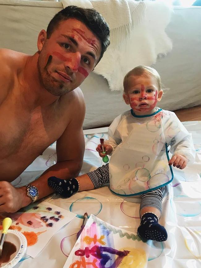 The couple also have two-year-old Poppy. Picture: Instagram/@samburgess8