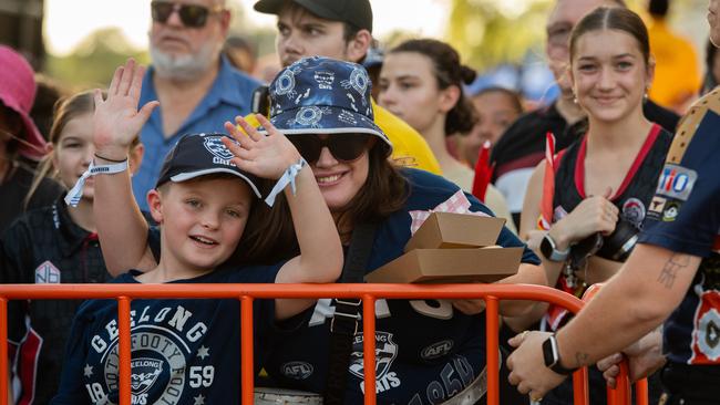 Fans at the Gold Coast Suns vs Geelong Cats Round 10 AFL match at TIO Stadium. Picture: Pema Tamang Pakhrin