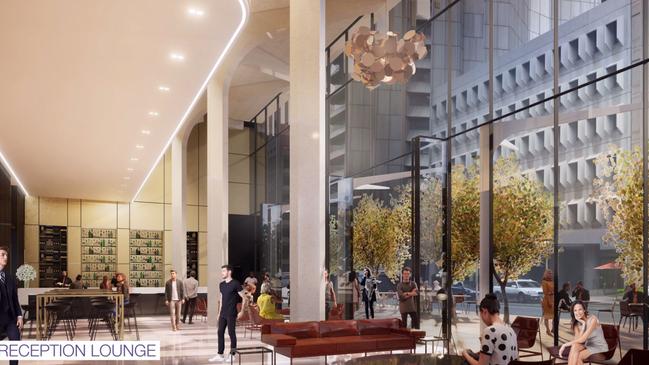 Artist impressions of the new Hyatt Hotel’s reception lounge.