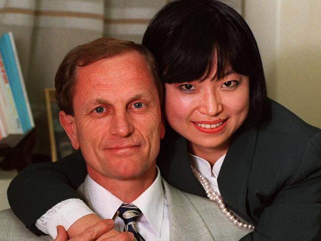 Labor MP John Newman with his then fiancee Lucy Wang.