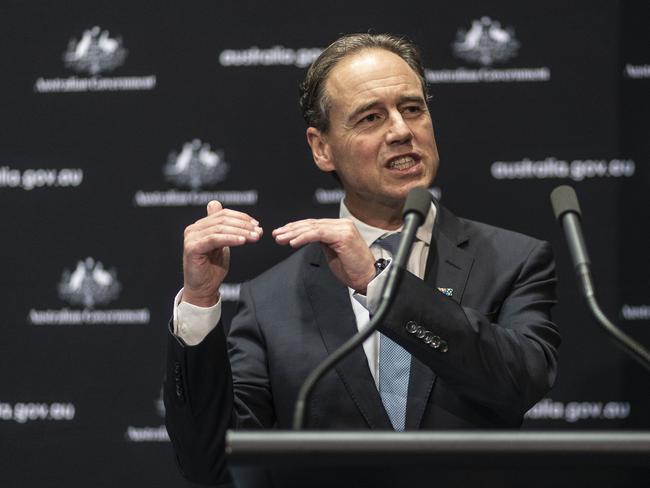 Health Minister Greg Hunt says there have now been 25,746 coronavirus cases and 652 lives lost in Australia. Picture: Gary Ramage