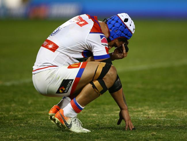 Sione Mata'utia got the message he was no longer needed at the Knights. Picture: Matt Blyth/Getty Images