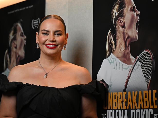 3/11/2024: Jelena Dokic arrives at the World Premiere of UNBREAKABLE: THE JELENA DOKIC STORY , for the Brisbane International Film Festival, Brisbane. pic: Lyndon Mechielsen/Courier Mail