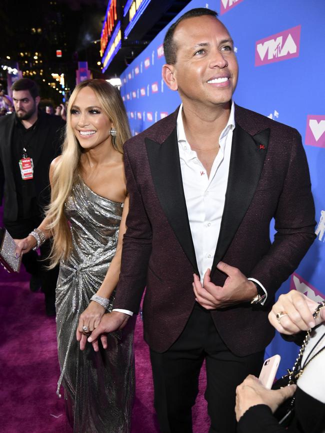 Jennifer Lopez and Alex Rodriguez. Picture: Getty