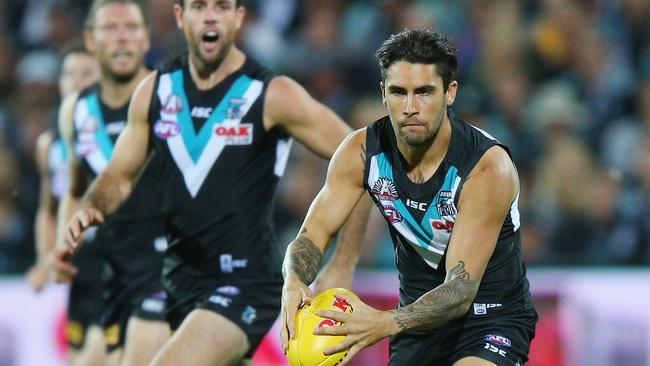 Chad Wingard ... evolving into a potent midfielder. Picture: Michael Dodge (Getty Images)