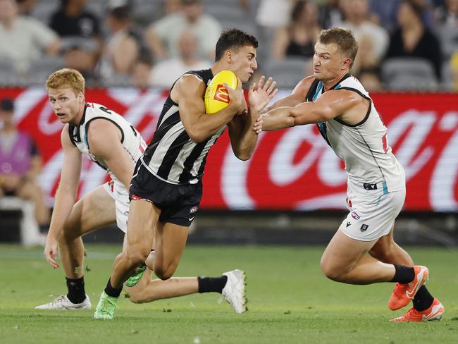 The Power was no match for Nick Daicos and the Magpies. Picture: Michael Klein