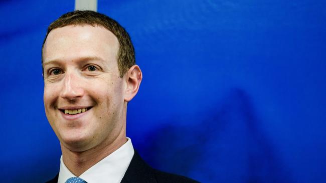 Founder and CEO of US online social media and social networking service Facebook Mark Zuckerberg reacts upon his arrival for a meeting with European Commission vice-president in charge for Values and Transparency, in Brussels, on February 17, 2020. (Photo by Kenzo TRIBOUILLARD / AFP)