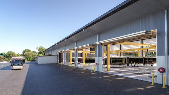 Workshops at Brisbane Metro Depot. Picture: Brisbane City Council