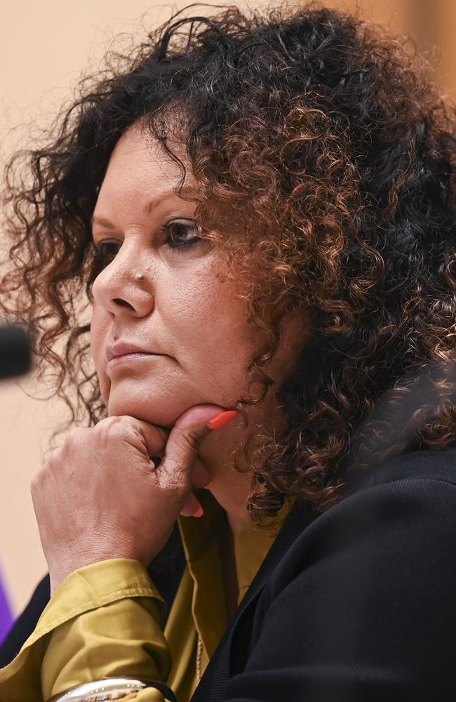 CANBERRA, AUSTRALIA, NewsWire Photos. FEBRUARY 16, 2024: Senator Malarndirri McCarthy during the Cross-Portfolio Indigenous Matters Senate estimates at Parliament House in Canberra. Picture: NCA NewsWire / Martin Ollman