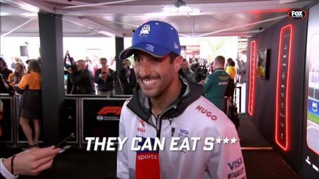 Daniel Ricciardo ROASTS critics in interview