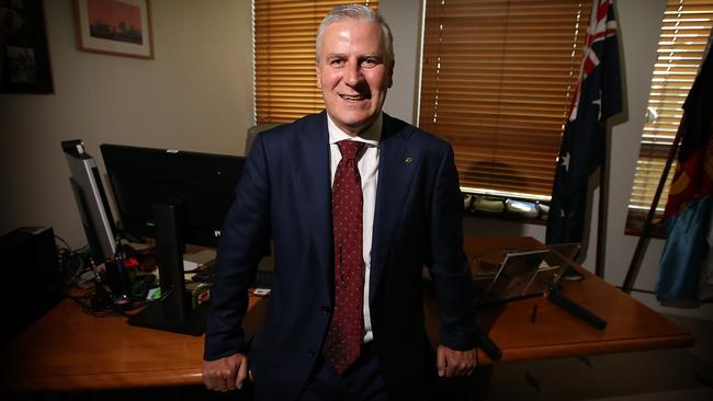 New Deputy Prime Minister and new Nationals leader Michael McCormack in his office at Parliament House in Canberra. Picture: Kym Smith