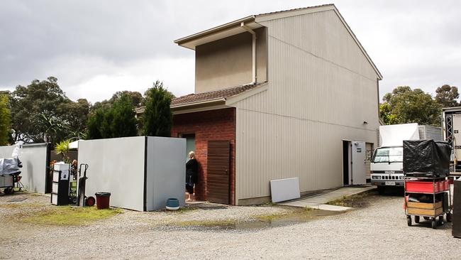 Replicas of the backs of the Ramsay St homes have been built on the studio lot