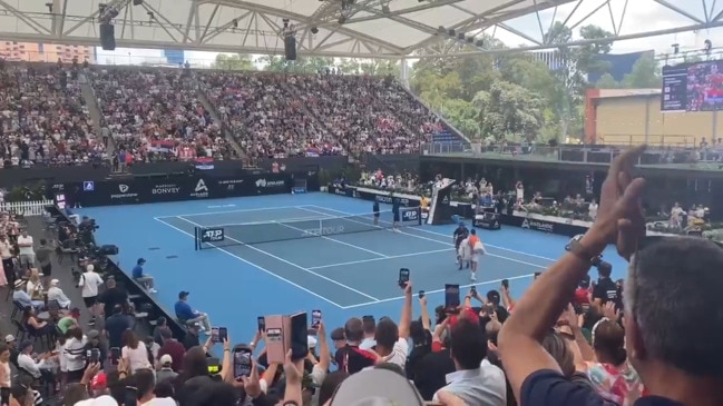 Adelaide crowd goes wild for Novak Djokovic
