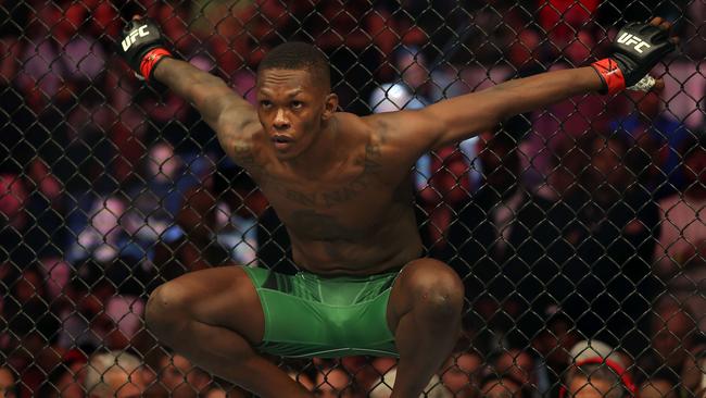 Israel Adesanya is the hot favourite to defeat Sean Strickland. Picture: AFP Images