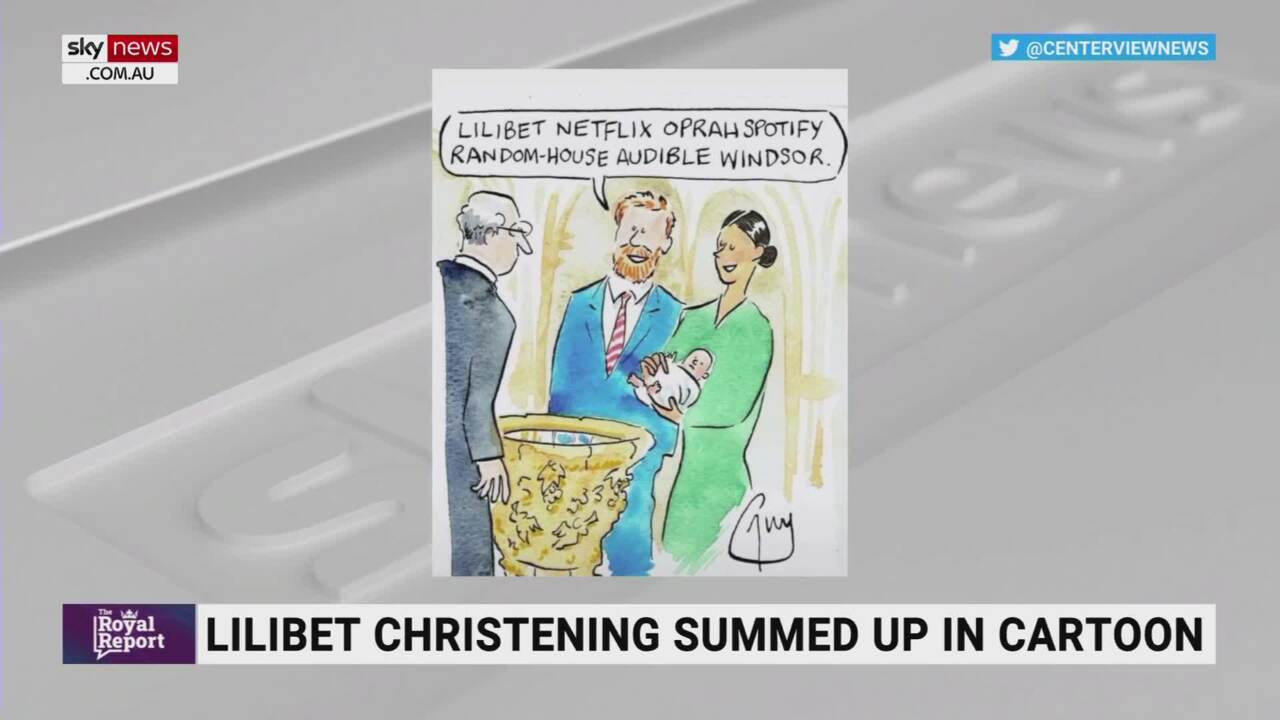 Cartoon of Lilibet’s christening highlights the ‘manufactured existence