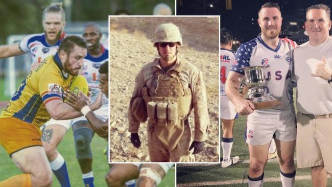 USA player Nick Newlin on the field and in combat.