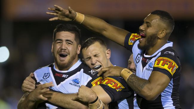 Hamlin-Uele has impressed since joining Cronulla. AAP Image/Craig Golding.