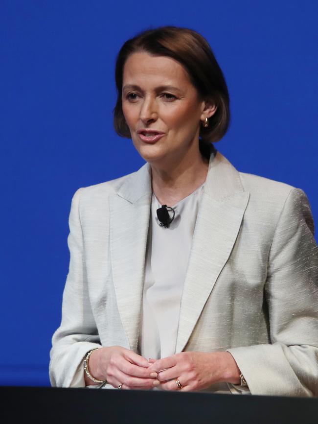 Telstra CEO Vicki Brady has sacked 2800 workers, saying the telco is struggling to compete with big tech. Picture: John Feder/The Australian