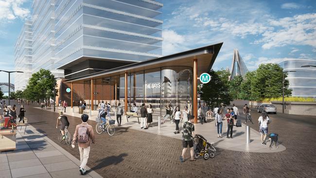 An artist’s impression of a new Sydney Metro West station.