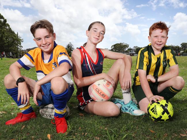 A two-year loss of community sport has created a generation of kids who cannot catch or throw. Picture: Richard Dobson.