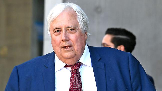 Clive Palmer leaves the Supreme Court in July. Picture: AAP