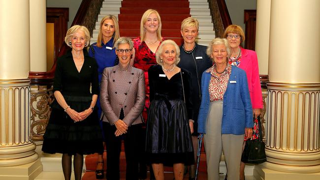 The Women’s Network members (from left) Dame Quentin Bryce, Suzi Carp, Governor of Victoria Linda Dessau, Professor Jane Munro, Lady Primrose Potter, Professor Kathryn North, Janet Calvert-Jones and Jean Miller. Picture: Tim Carrafa