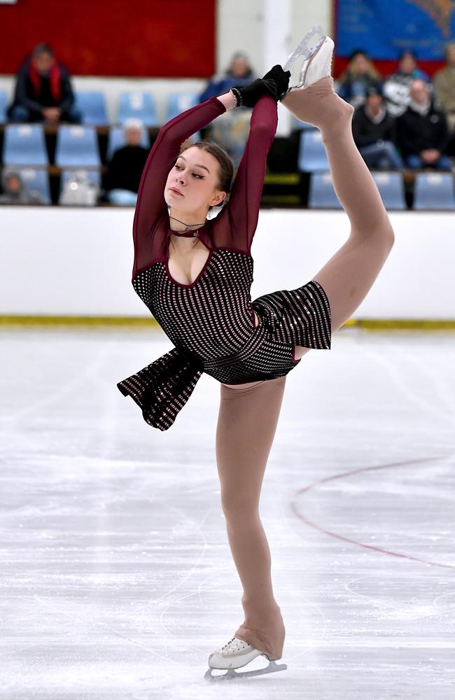 Simone Aubrecht from NSW Australian Figure Skating Championships in Brisbane. Thursday December 1, 2022. Picture, John Gass