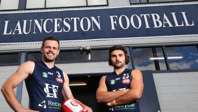 Key Launceston players Jay Blackberry and Brodie Palfreyman. Picture: CHRIS KIDD