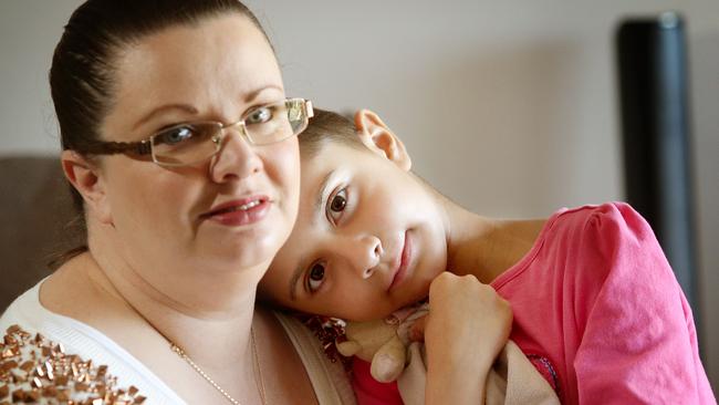 Natasha Sljokic, 7, and mum Angela Sljokic at their home in Warriewood.