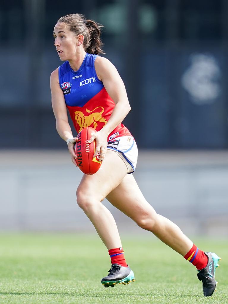 Webb in full flight during the 2020 AFLW season. Picture: Natasha Morello