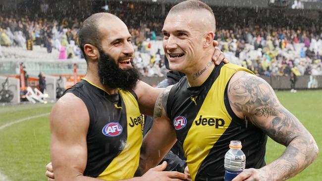 Bachar Houli, Dustin Martin and the Tigers are scary. Picture: AAP