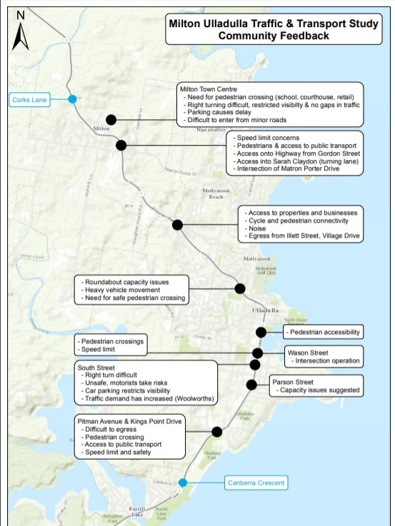 Options for the Milton Ulladulla bypass have gone through a community consultation process. Picture: Supplied