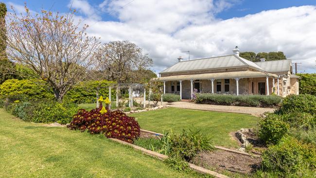 A five-bedroom stone homestead stands at Childerley Park.