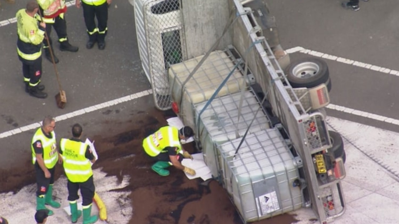 Crews contained the spill: Picture: Nine
