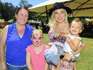 Jess Crabtree, Elouise Skapin, 7, Steph Breen and Archer Breen, 1.