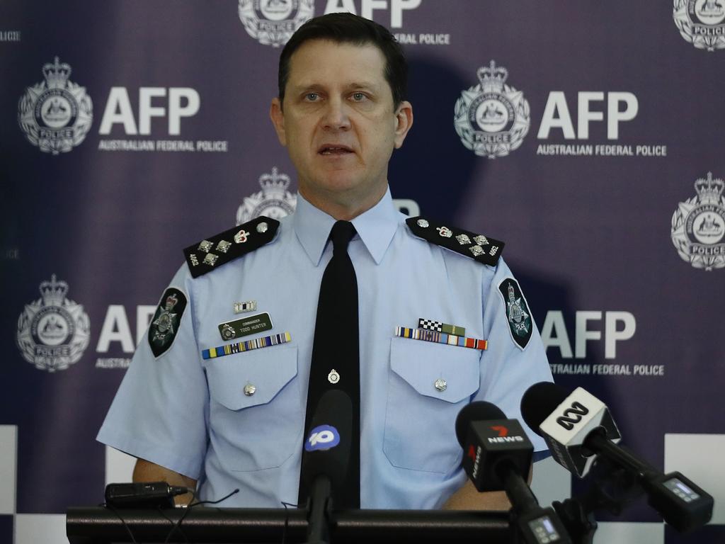 Australian Federal Police Acting Assistant Commissioner Todd Hunter. Picture: NCA NewsWire / Daniel Pockett