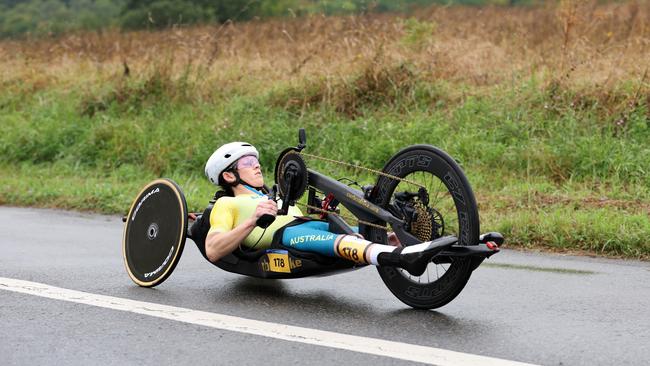 Lauren Parker of Team Australia in the H1-4 road race. Picture: Getty Images