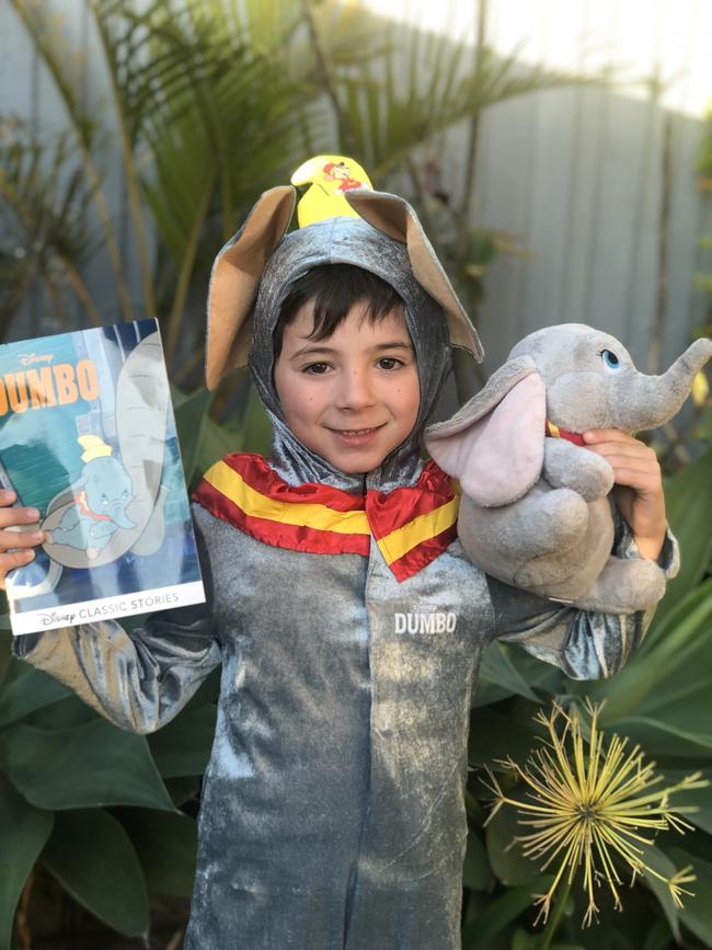 Book week was lots of fun as Dumbo. Picture: Brooke Kalokerinos