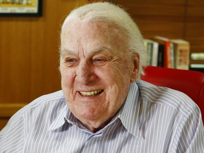 Talkback Radio Icon John Laws in his 2SM studio in Pyrmont. His new Biography is called "Well..you wanted to know". Picture: John Appleyard