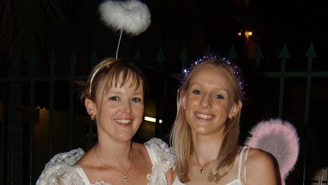 Aimee Best and Julie-Anne Cryer on Flinders Street East Pic Bryan Lynch AD283001