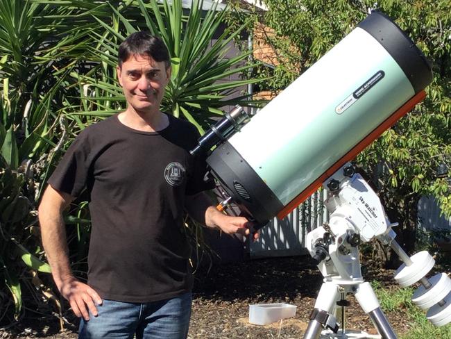 Michael Mattiazo with one of his own telescopes