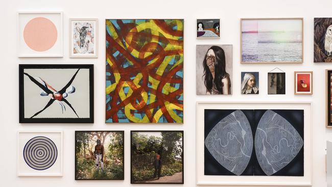 Art works that are part of the Gippsland Art Aid show. Picture: Dannika Bonser