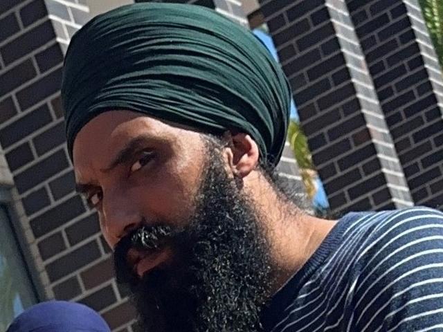 Right: Lovepreet Singh outside Lismore Courthouse facing charges of Dangerous driving occ death-drive manner dangerous and Negligent driving (occasioning death).