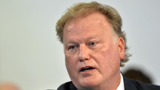 FILE- In this Tuesday, Dec. 12, 2017, file photo, Kentucky State Rep. Republican Dan Johnson addresses the public from his church regarding sexual assault allegations in Louisville, Ky. Bullitt County Sheriff Donnie Tinnell said Johnson committed suicide on Wednesday, Dec. 13, in Mount Washington, Ky. (AP Photo/Timothy D. Easley, File)