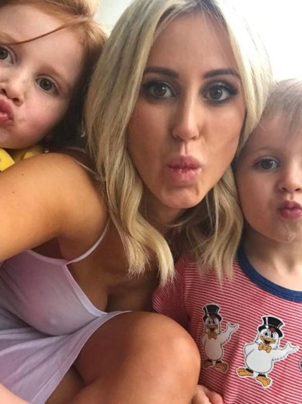 Roxy Jacenko with her kids.