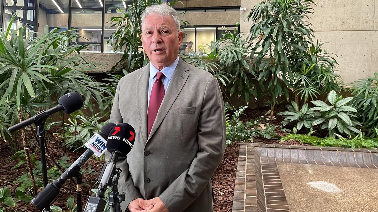 Townsville City Council Acting Mayor Paul Jacob speaks to media following the adoption of the 2024/25 council budget. Picture: Chris Burns