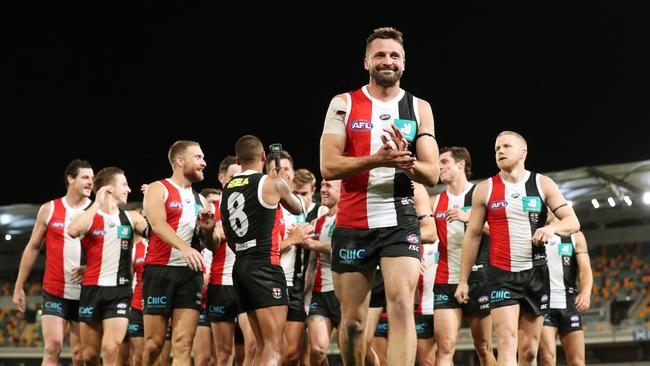 Jarryn Geary and the Saints will play finals for the first time in nine years. Picture: Michael Klein.