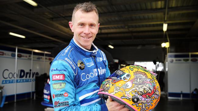 GOLD COAST BULLETIN - SUPERCARS BATHURST 1000 - Pictured is Dale Wood with his helmet at Mount Panorama today. Picture: Tim Hunter.