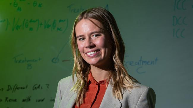 University of Sydney senior research fellow Dr Anne Lenne Seidler loves working with big data sets to solve complex research issues, such as premature birth survival rates and childhood obesity. Picture: Julian Andrews.