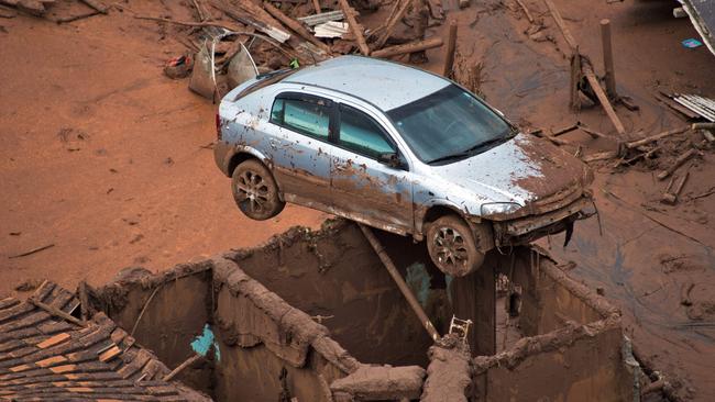 The aftermath of the deadly Samarco dam collapse in 2015. Pic: AFP